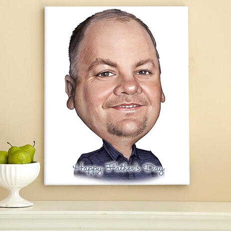 Canvas Print of Happy Father