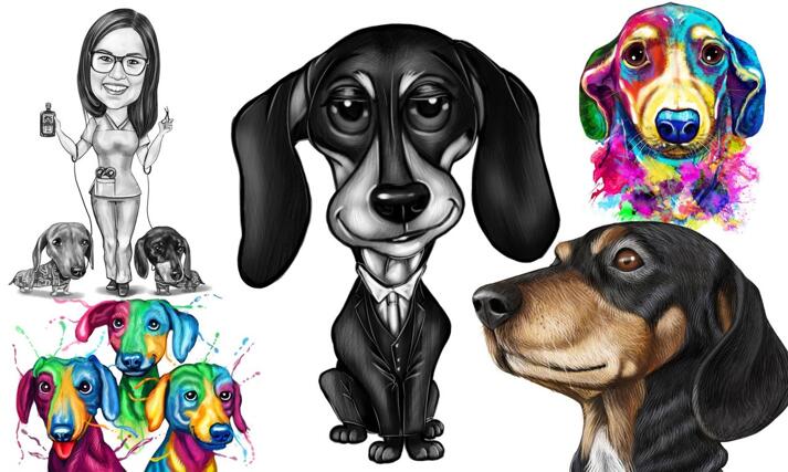 Dachshund Caricature large example