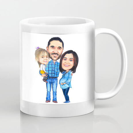 Custom Group Caricature on Mug - example