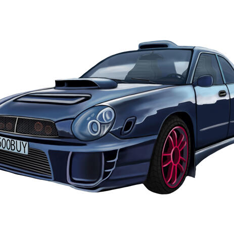 Car Cartoon Sketch From Photos For Car Fans