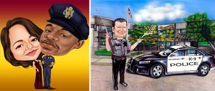 Police Officer Caricature