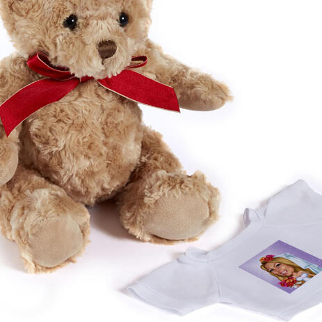 Custom Bride Drawing from Photos as Teddy Bear - example
