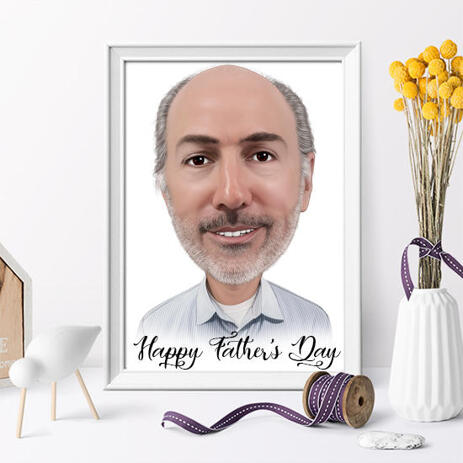 Photo Print: Father's Day Caricature Drawing upon Request - example