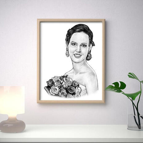 Bride Portrait from Photos on Poster - example
