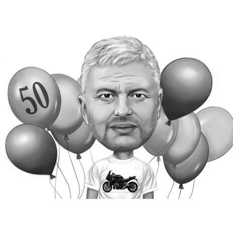 Best Brother Caricature Cartoon Picture for Birthday Anniversary from Photos - example