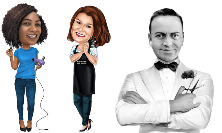 Beauty Salon Caricature large example