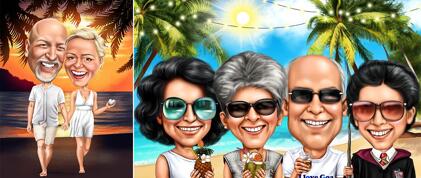 Beach Caricature