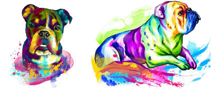Bulldogs Caricature Portrait