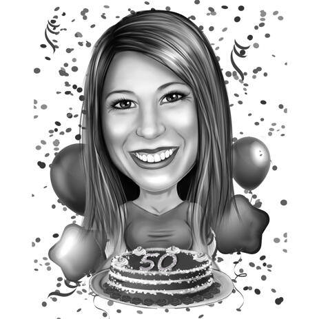 50 Anniversary Cartoon Drawing from Photos - example