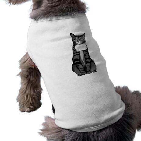 Cat Portrait from Photos on Pet Shirt - example