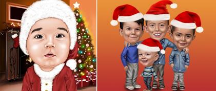 Christmas Kid Caricature