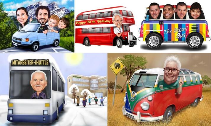 Bus Caricature large example