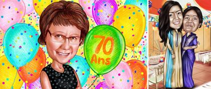 Grandma's Birthday Caricature