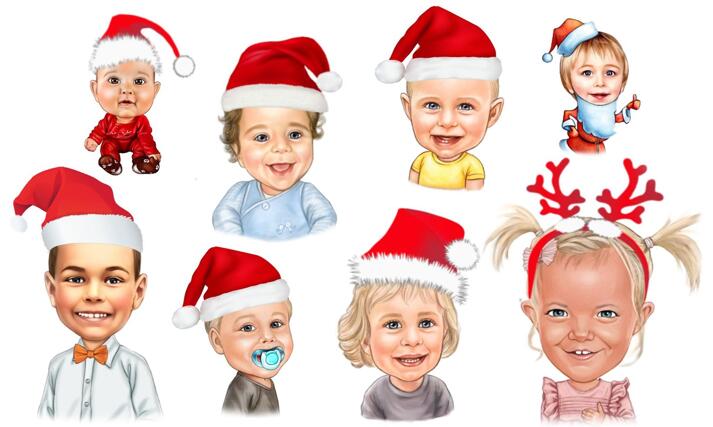 Christmas Kid Caricature large example