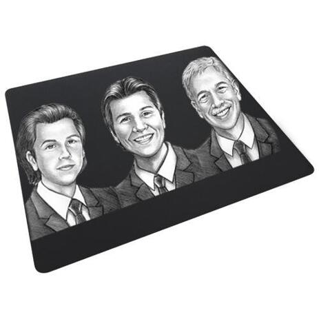 Caricature for Business Owners on Mouse Pad - example