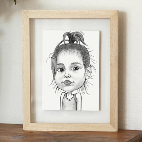 Baby Girl Caricature Printed on Poster - example