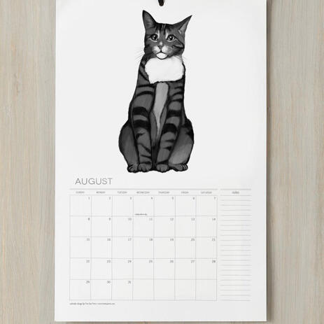 Cat Portrait from Photos on Calendar - example