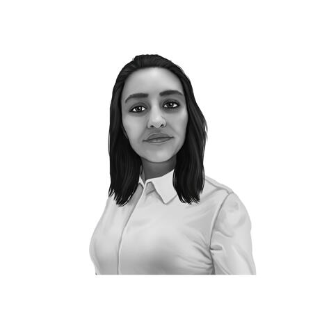 Woman Portrait from Photos in Black and White Style - example