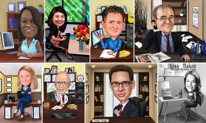 Manager Caricature large example