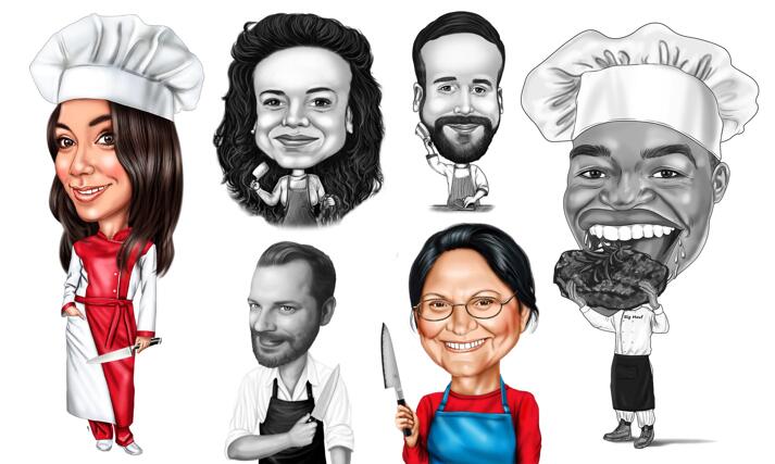 Butcher Caricature large example