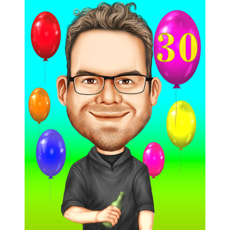 30 Anniversary Caricature Gift from Photos - example