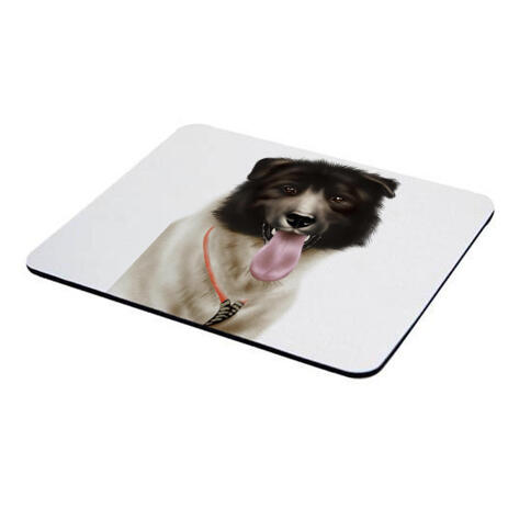 Dog Portrait from Photos on Mouse Pad - example