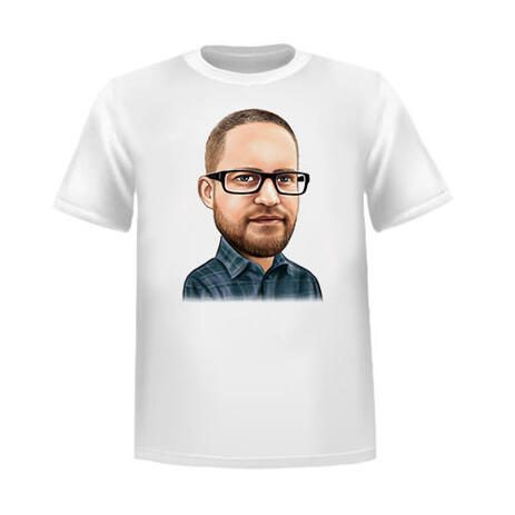Colored Cartoon from Photo on Tshirt - example