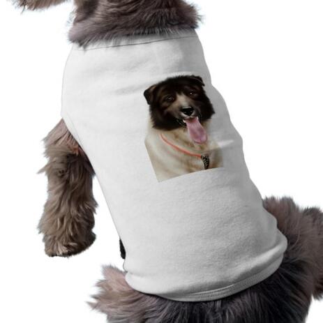 Dog Portrait from Photos on Pet Shirt - example