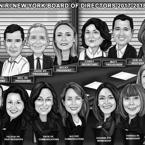 Corporate Office Caricature from Photos - example