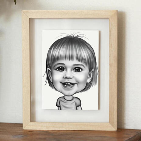 Caricature De Bebe Fille Imprimee Sur Une Affiche