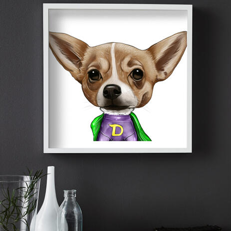 Dog Caricature from Photos Printed as Poster - example