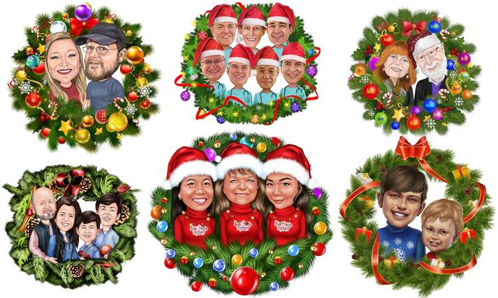 Christmas Wreath Caricature large example