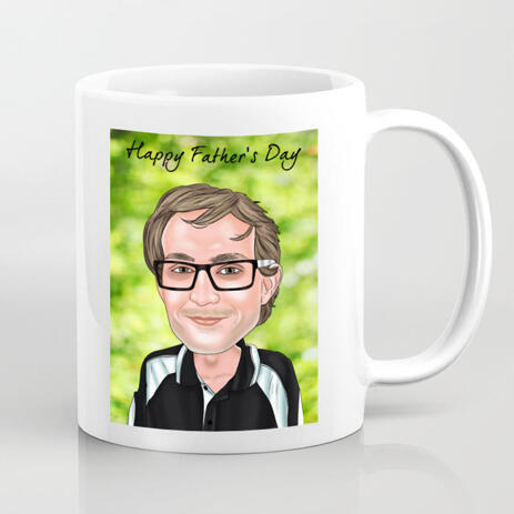 Customized Cartoon Print on Mug in Colored Digital Style - example