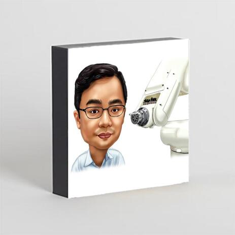 Business Caricature on Photo Block - example