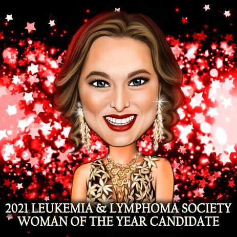 Person in Feast Celebration Caricature, Colored Style with Background - example