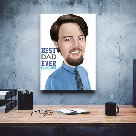 Canvas Print: Drawing of Colored Pencils Portrait from Photo - example