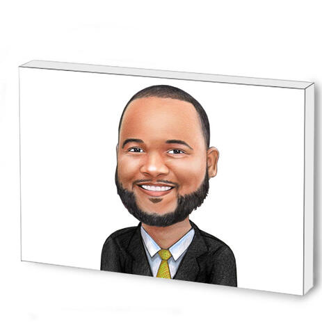 Photo Block with Business Caricature - example