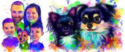 Rainbow Watercolor Portraits