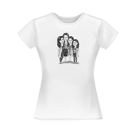 Group Gift - Personalized Caricature Tshirt - example