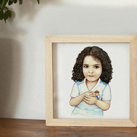 Kid Caricature Drawing Printed asPoster - example