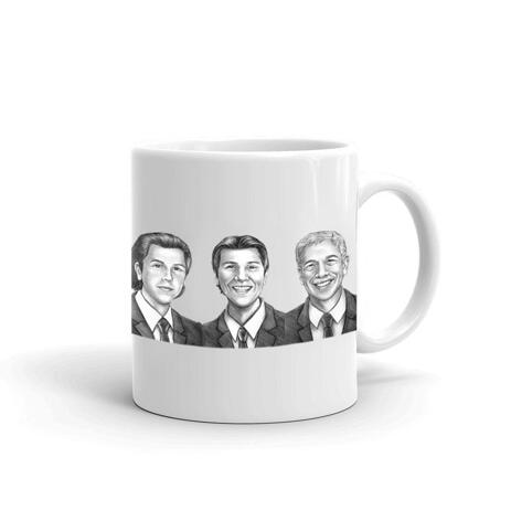 Caricature for Business Owners on Cofee Mug - example