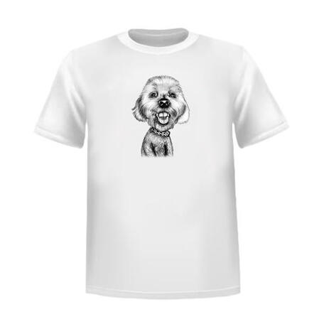 Custom Pet Caricature Tshirt from Photos - example