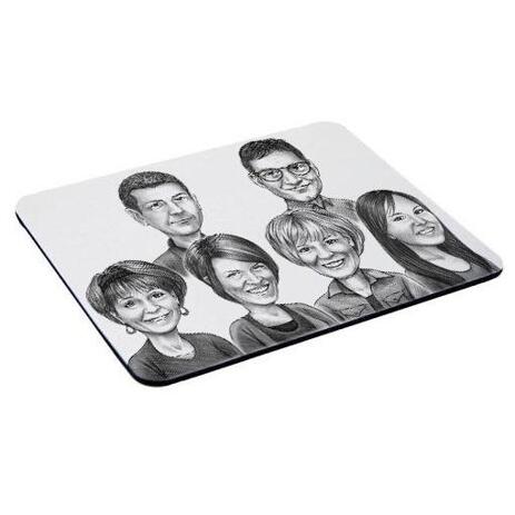 Business Logo Caricature on Mouse Mat - example