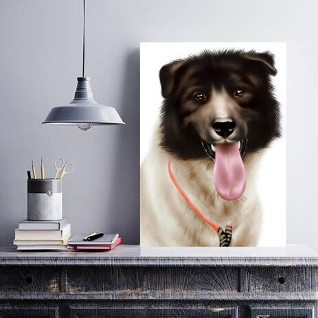 Dog Portrait from Photos on Canvas - example